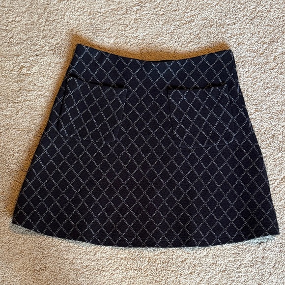 LOFT Black and Gray A-Line Skirt - Picture 3 of 9